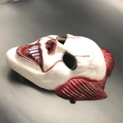 Halloween Horror Klovneansigtsmaske Skræmmende Cosplay Klovneansigtsmaske Hjelm Halloween Fest Kostume Rekvisit Maskerade