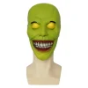 Halloween horror maske COS smil exorcisme grønne øjne latex mas