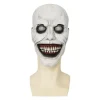 Halloween horror maske COS smil eksorcisme hvidt øje latex maske