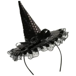 Halloween Hovedbeklædning Heksehat Hårelastikker Black_tfrf Black
