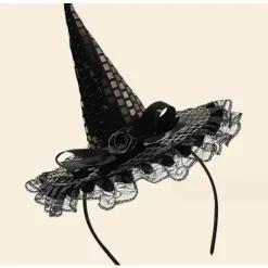 Halloween Hovedbeklædning Heksehat Hårelastikker Black_tfrf Black