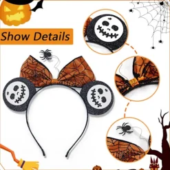 Halloween Hovedbeklædning Spøgelse Edderkop Web Hoved Pop Hovedbånd Prinsesse Hoved Pop Halloween Glad Hår Tilbehør Cosplay Fest Dekoration 2 Stykker | Fyndiq