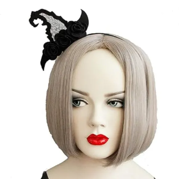 Halloween Hovedbøjle Hårbøjle til Kvinder, Heksehat Hårbånd Hår