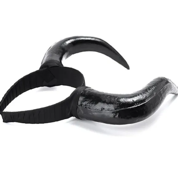 Halloween hårsløjfe Oksehorn pandebånd Temafest præstation Hovedbeklædning Gotisk horn pandebånd Cosplay hårtilbehør