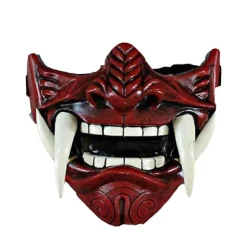 Halloween Japansk Prajna Djævelmaske Hannya Noh Kabuki Demon Oni Samurai Ny Fg-FA8-