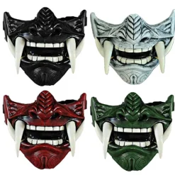 Halloween Japansk Prajna Djævelmaske Hannya Noh Kabuki Demon Oni Samurai Ny Fg-FA8-