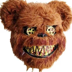 Halloween kaninmaske, blodig kaninmaske cosplay, lodden maske med ører, dårlige kanin festdekorationer, uhyggelige masker