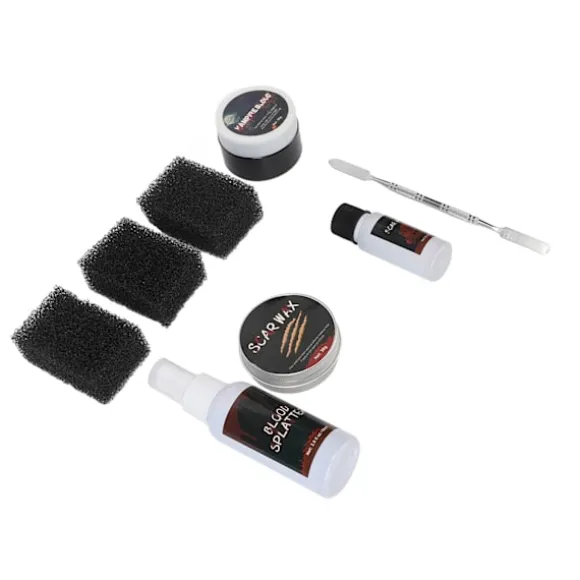 Halloween kosmetiktaske Halloween specialeffekter sårplasma ar voks uhyggelig ansigtsmakeup sæt til Halloweenfest