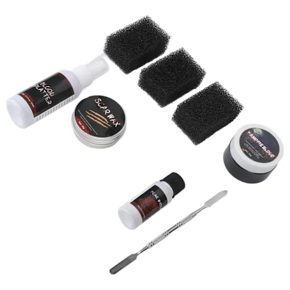 Halloween kosmetiktaske Halloween specialeffekter sårplasma ar voks uhyggelig ansigtsmakeup sæt til Halloweenfest