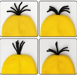 Halloween Kostume Beanie Hat Minion Briller Handsker Maskerade Kostume Despicable Me Cosplay Tilbehør Voksen