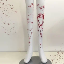 Halloween Kostume Fest Maskerade Tøj Blodige Strømper white+red 70cm