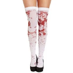 Halloween Kostume Fest Maskerade Tøj Blodige Strømper white+red 70cm
