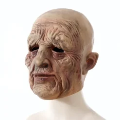 Halloween kostume horror maske, latex maske, rollespil fest horror realistisk maske