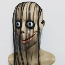 Halloween Kostume Langt Hår Fuld Ansigt Dækning Ansigt Seriemorder Maske Skræmmende Latex Fuld Hoved Fuld Hoved Maske Halloween Cosplay Rekvisitter Overraskelsesgave Conventional | Fyndiq