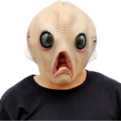 Halloween Kostumefest Udlænding Udlænding Latex Menneskehovedmaske