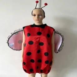 Halloween Kostumesæt til voksne - Sød gul bi mariehøne cosplay outfit med antenne pandebånd, stribede tights og leggings gul Yellow 140