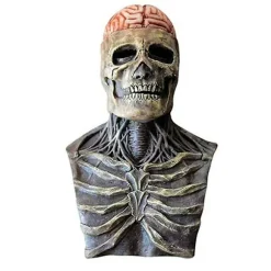 Halloween Kraniemaske Horror Skelet Cosplay Latex Hovedbeklædning Rollespil Fest Kostume Tilbehør Red