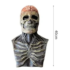 Halloween Kraniemaske Horror Skelet Cosplay Latex Hovedbeklædning Rollespil Fest Kostume Tilbehør Red