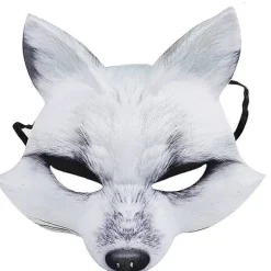 Halloween Kunstig Rævemaske Dyr Elegant Cosplay Maske Til Halloween Cosplay Fest Fancy Dress Tilbehør (hvid ræv)