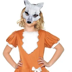 Halloween Kunstig Rævemaske Dyr Elegant Cosplay Maske Til Halloween Cosplay Fest Fancy Dress Tilbehør (hvid ræv)