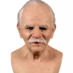 Halloween Latex Helmaske, Gammel Mand Maske Realistisk Menneske Rynket Hovedmaske, Gammel Mand Ansigtsmaske, Til Maskerade Silikon Halloween Maske