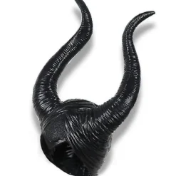 Halloween Latex Maleficent Hat med Onde Sorte Horn Dronning Hovedbeklædning