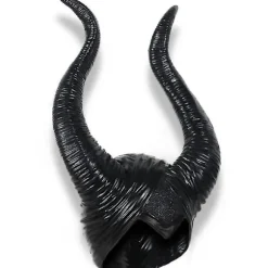 Halloween Latex Maleficent Hat med Onde Sorte Horn Dronning Hovedbeklædning