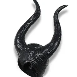 Halloween Latex Maleficent Hat Ondskabsfulde Sorte Horn Dronning Hovedbeklædning Hovedpynt