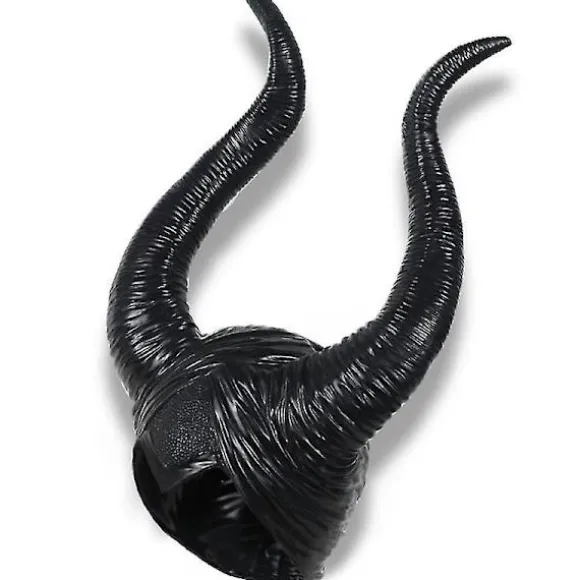 Halloween Latex Maleficent Hat Ondskabsfulde Sorte Horn Dronning Hovedbeklædning Hovedpynt