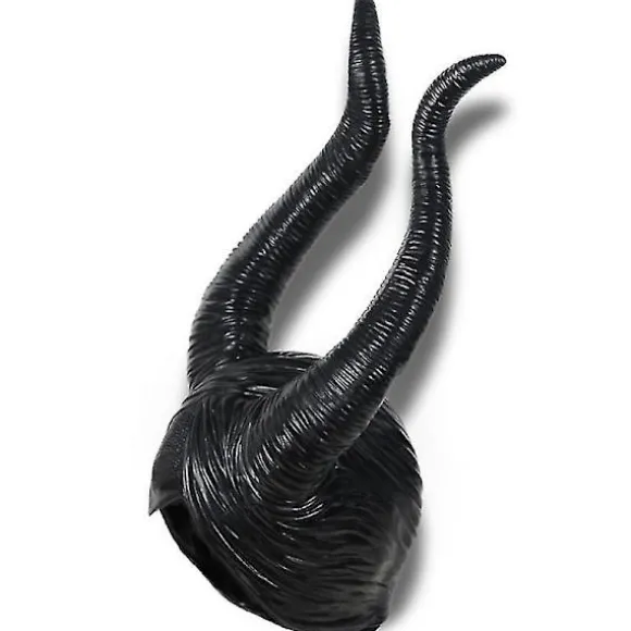 Halloween Latex Maleficent Hat Ondskabsfulde Sorte Horn Dronning Hovedbeklædning Hovedpynt