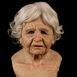 Halloween latexmaske - gammel mand dekor realistisk ansigtsmaske til menneskelig rynke