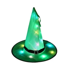 Halloween LED lysende heksehat Glødende heksehat purple 32*38cm