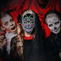 Halloween LED Maske Lys Op Skræmmende Maske Style 1