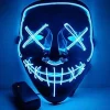 Halloween LED-maske ledning skræmmende maske til Halloween Festival fest