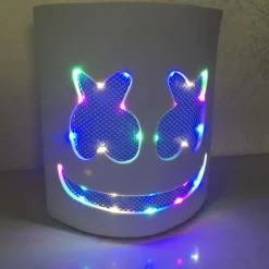 Halloween lysende maske led glødende eva sukkerspin hovedbeklædning pe