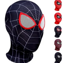 Halloween Maske Cosplay Spindelmannen Maske Superhelt Raimi Miles Morales Kostume Balaclava Hovedrekvisit E