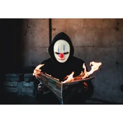 Halloween Maske Klovn Kostume Voksen Horror Fest Kostume Rollespil