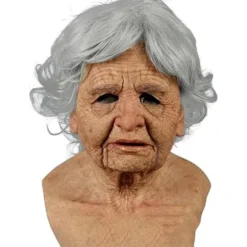 Halloween Maske Realistisk Gammel Mand Maske Uhyggelig Menneskelig Latex Maske, Scary Wrinkle Maske Halloween Cosplay Kostume Maske Fest Rekv.