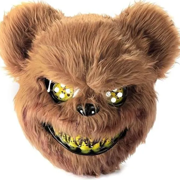 Halloween Maske Skræmmende Bjørn Maske, Horror Dyreansigtsmasker til Voksne Børn, Sjov Maske til Halloweenfest Kostume Cosplay Maskerade