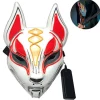 Halloween Masker - Fox Drift Maske - LED maske - Lysende maske kompatibel med Halloween Cosplay Spil Festrekvisitter Maske kompatibel med Mand Kvinde Drenge Gi | Fyndiq