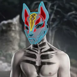 Halloween Masker - Fox Drift Maske - LED maske - Lysende maske kompatibel med Halloween Cosplay Spil Festrekvisitter Maske kompatibel med Mand Kvinde Drenge Gi | Fyndiq