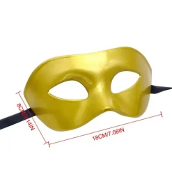 Halloween Maskerade Dekorationer Retro Herre Halloween Fest Halv Ansigt Dækning Bærbar Ansigt Dækning til Julekarneval Kostumer~09039
