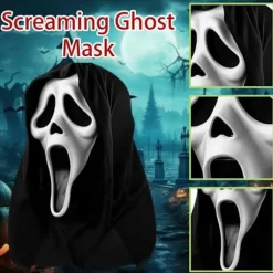 Halloween masker-scream masker-Haunted House & Masquerade - Halloween Horror Scream Mask - Latex Materiaal-48x18CM