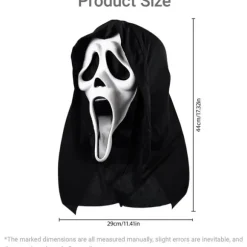 Halloween masker-scream masker-Haunted House & Masquerade - Halloween Horror Scream Mask - Latex Materiaal-48x18CM