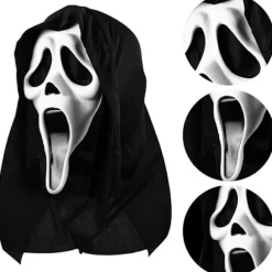 Halloween masker-scream masker-Haunted House & Masquerade - Halloween Horror Scream Mask - Latex Materiaal-48x18CM