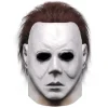 Halloween Michael Myers Maske, Horror Horror Hit Film Spil Ansigt Hovedbeklædning med Hår Fuld Hovedmaske Kostume