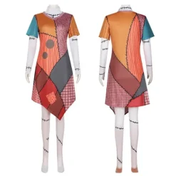 Halloween Nightmare Sally Cosplay Kostume Før Jul COS Outfit Kvinder Kjole Udklædning Karneval Party Rollespil Tøj XXL XXL Only Wig