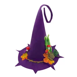 Halloween- og påskefest: Lilla svampehat og sjov udklædning