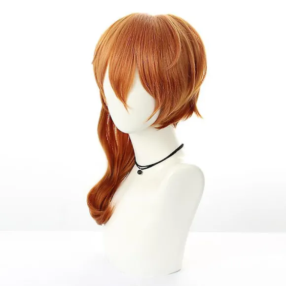 Halloween Paryk Bungou Stray Dogs Cosplay Nakahara Chuuya Paryk Anime Mænd 20 Tommer Hår Julefest Varmebestandige Syntetiske Parykker + Gratis Hætte | Fyndiq