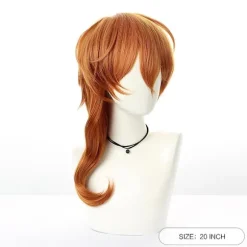 Halloween Paryk Bungou Stray Dogs Cosplay Nakahara Chuuya Paryk Anime Mænd 20 Tommer Hår Julefest Varmebestandige Syntetiske Parykker + Gratis Hætte | Fyndiq